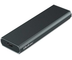 Qoltec M.2 SSD disko dėklas | nvme | pcie | usb3.1 | 10gbps | 4 tb | grafitas