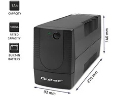 Qoltec maitinimo šaltinis awaryjny ups line interactive | monolith | 1000va | 600w