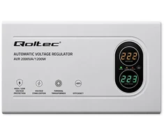 „Qoltec“ automatinis įtampos stabilizatorius AVR 2000VA | 1200W | Kompaktiškas | Toroidinis transformatorius