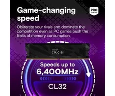 RAM „Crucial Pro“ spartinimo funkcija 16 GB [1 x 16 GB 6400 MHz DDR5 CL32 UDIMM]