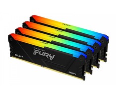 RAM Kingston Atmintis ddr4 fury beast rgb 128gb (4*32gb)/3600 cl18