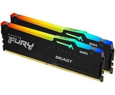 RAM Kingston Atmintis DDR5 Fury Beast RGB 16GB (2*8GB)/6000 CL30 Expo Juodas
