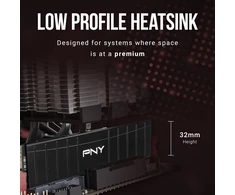 RAM PNY Atmintis 16gb ddr4 3200mhz low profile md16gd4320016lp-blk