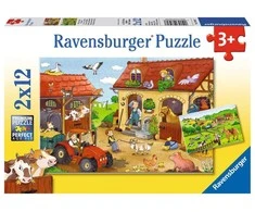 Ravensburger Dėlionė 2x12 vnt. - Ūkis