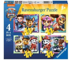 Ravensburger "4 viename" Dėlionė 12, 16, 20, 24 vnt. - Šunyčiai patruliai (PAW Patrol)