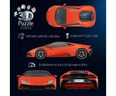 Ravensburger Puzzle 3d dėlionė 158 vienetų lamborghini huracan evo arando automobilis