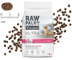 RAW PALEO Ultra Pork Medium &amp; Large Puppy - sausas šunų maistas - 10 kg