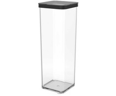 Rotho kvadratinis indas skanėstams 2,0 l loft permatomas/juodas