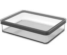Rotho platus skanėstų indelis 1,0 l loft permatomas/juodas