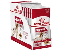 Royal canin shn medium adult w sosie - mokra maistas šuniui dorosłego - 10x140 g
