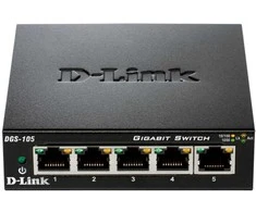 Šakotuvas D-Link DGS-105 5 prievadų 10/100/1000 jungiklis