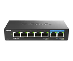 Šakotuvas D-Link 7 prievadų komutatorius 5x1ge 2x2.5ge dms-107/e