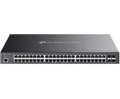 Šakotuvas Tp-link omada sg3452xmpp łącza jungiama į tinklą zarządzany l2+ gigabit ethernet (10/100/1000) obsługa poe 1u juoda