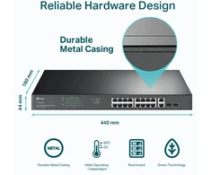 Šakotuvas TP-Link 18-PORT GIGABIT POE SWITCH - WITH 16-PORT POE+