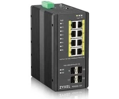 Šakotuvas Zyxel Switch managed poe 12port rgs200-12p