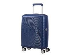 American Tourister Spinner Expandable Suitcase Hard Navy 35.5 L Polypropylene (PP)