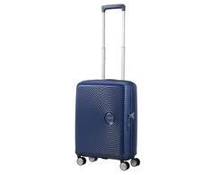 American Tourister Spinner Expandable Suitcase Hard Navy 35.5 L Polypropylene (PP)