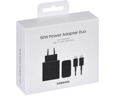 „Samsung“ 50 W maitinimo adapteris, dvigubas, juodas