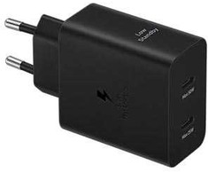 „Samsung“ 50 W maitinimo adapteris, dvigubas, juodas