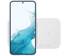 „Samsung“ belaidis įkroviklis su dvigubu įkrovikliu (su kelioniniu adapteriu), baltas