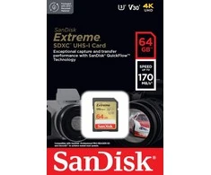 Atminties kortelė Sandisk Extreme SDXC 64GB