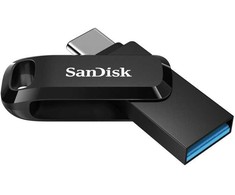 Pendrive sandisk ultra dual go sdddc3-064g-g46 (64gb; usb 3.0, usb-c; spalva juoda)