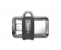 Pendrive sandisk ultra dual drive sddd3-064g-g46 (64gb; microusb, usb 3.0; spalva juoda)