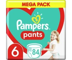 Sauskelnės - kelnaitės Pampers Pants 6 Dydis, 15kg+, 84vnt.