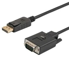 Savio Cl-203 1.8 m DisplayPort VGA (D-Sub) Juodas
