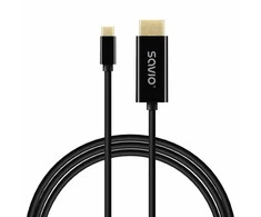 SAVIO CL-190 USB-C į HDMI kabelis, 30 Hz, 1 m, plastikinis