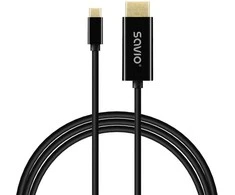 SAVIO CL-191 USB-C į HDMI kabelis, 30 Hz, 2 m, plastikinis