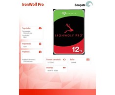Dysk hdd seagate ironwolf pro (12 tb; 256mb; 3.5"; sata)