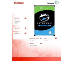 Seagate Dysk skyhawk 8tb 3,5 cali 256mb st8000vx010