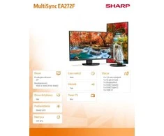 Sharp Monitorius multisync dd-ea272f 27 cali juoda