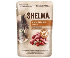 SHELMA Rich in duck in sauce – šlapias kačių maistas – 85g
