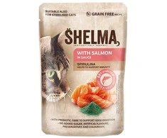 SHELMA with lašiša in sauce – šlapias kačių maistas – 85g