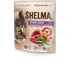 Kačių Maistas - SHELMA Sterilizuotas Sausas Mėsos Kačių Maistas 8kg 38% Baltymų Be Grūdų