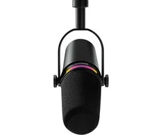 Shure mv7+-k-bndl – balso perdavimo/balso mikrofonas su xlr/usb-c jungtimi, juodas + gator stalo stovas