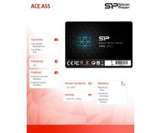 Silicon Power Dysk ssd slim ace a55 1tb 2,5 cala sata3 500/450 mb/s 7mm