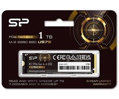 Ssd silicon power us75 1tb m.2 gen4 nvme 7000/6000 mb/s (sp01kgbp44us7505)