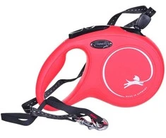 Smycz flexi automatinė new classic s linka 8 m - šuniui do 12 kg, spalva raudona