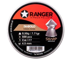 4,5 mm RANGER Diabolo Professional Sharp Grooved Point 500 granulių