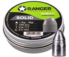 4,5 mm RANGER Diabolo Professional Solidus pusiau apvalus 350 šratų šovinys. 1,15 g
