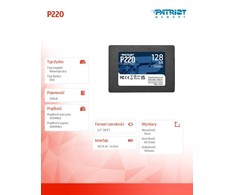 Ssd patriot p220 128gb sata3 2,5"
