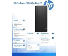 Stacionarus kompiuteris Hewlett Packard (HP) HP Pro Tower 290 G9 Intel® Core™ i3 i3-14100 16 GB DDR4-SDRAM 512 GB SSD Windows 11 Pro PC Juodas