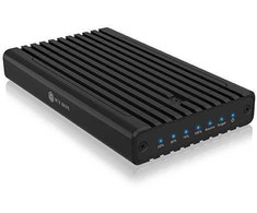 Icy Box ib-2817mcl-c31 stotis su klonavimo funkcija, skirta 2x nvme ssd