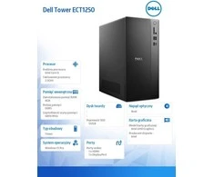 Stacionarus kompiuteris Komputer Dell Tower ECT1250 ECT1250, Core i5-14400, 8 GB, Intel UHD Graphics 730, 512 GB M.2 PCIe Windows 11 Pro