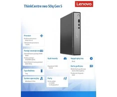 Lenovo ThinkCentre neo 50q Gen 5 Intel® Core™ i3 i3-1315U 16 GB DDR5-SDRAM 512 GB SSD Windows 11 Pro Mini PC PC Juodas