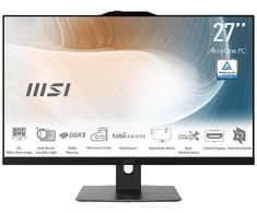 Stacionarus kompiuteris MSI Komputer all-in-one modern am272p 1m-1293xeu nos/intel core 5 120u/16gb/512ssd/uma/27.0/juoda
