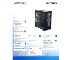 Stacionarus kompiuteris „Optimus“ e-sporto kompiuteris, gb550t-cr12, r7-5800x/16gb/1tb/rtx 5060 8gb/w11